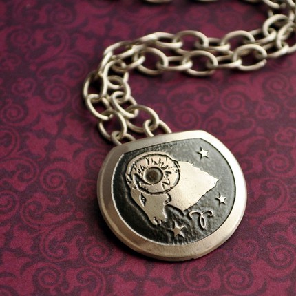 Aries the Ram Zodiac Pendant in Sterling Silver